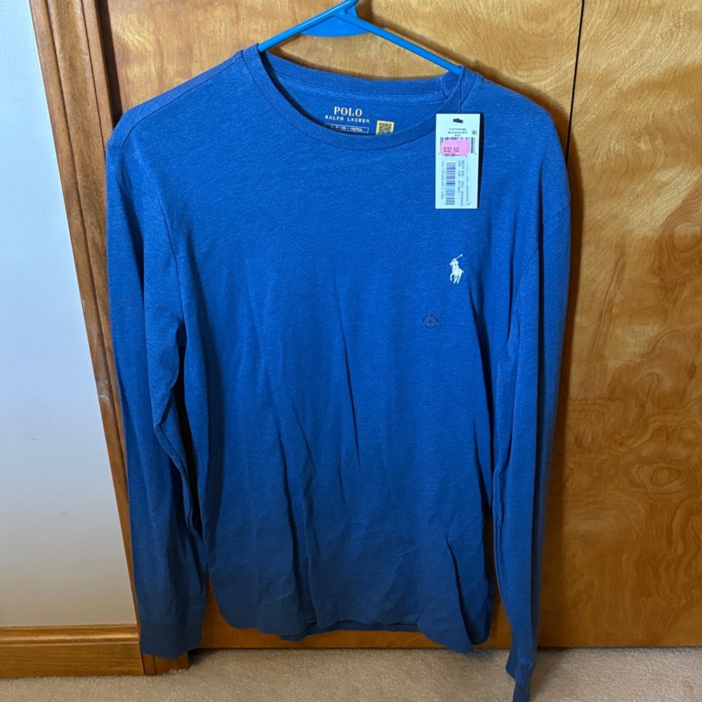 Polo by Ralph Lauren Long-Sleeve Crewneck Shirt - Royal Blue